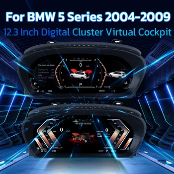 12.3 Colių Skaitmeninio Klasterio Virtualus Kabinos Automobilio prietaisų Skydelyje Rodyti Spidometras Ekranas BMW 5 Series E60 E61 E63 E64 2004-2009 m.