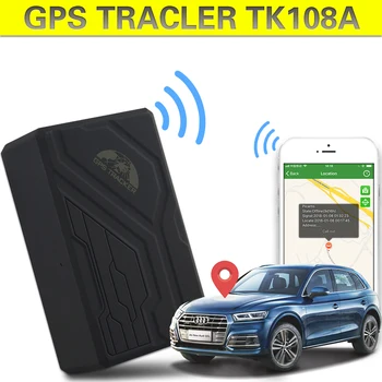 GPS Transporto Sekimo GPS108A Vandeniui Sekimo Įrenginys TK108A Pridėti Galingas Magnetinis Galinis Dangtis Su Geo-tvoros/Greičio Signalas