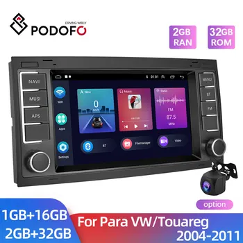 Podofo Android Automobilio Multimedijos Grotuvo Para Volkswagen/Touareg/Vežėjas Ts Multivan Carplay Garsas Stereo GPS Veidrodis Nuorodą