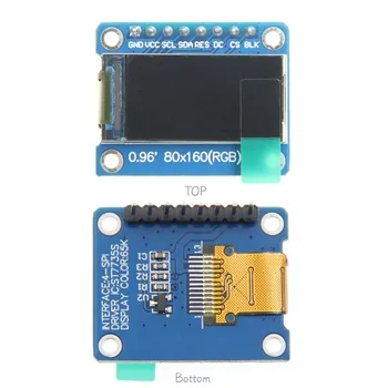 0.96 colių 8 pin modulis SPI HD 80x160 naujas 0.96 colių ips full-view TFT LCD ekranas spalvotas ekranas modulis