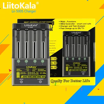 1-5VNT LiitoKala Lii-500S 18650 LCD Baterijos Įkroviklio 26650 16340 18350 3.7 V 1.2 V Ni-MH Ni-Cd Li-ion Bandymo baterijos talpa