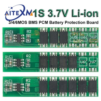 1S 15A 3.7 V, Li-ion 3MOS 4MOS 6MOS BMS PCM Akumuliatoriaus Apsaugos Valdybos PCM už 18650 Ličio Lion Baterija