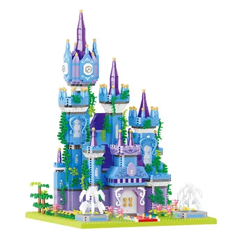 2022 Miestas Kūrybiškumą Princesės Pilis Modelis Mini Pastato Blokus, Plytas, Vaikams, Žaislai, Mergina, Draugais Kalėdų Dovana