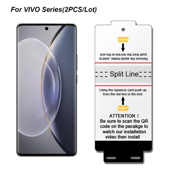 2VNT Priekiniai Hidrogelio Filmas VIVO X90s Apversti X90 Pro+ S18 Pro IQOO 11 Pro Neo 7 Z6 Screen Protector Atveju, Draugiškas+Fix Įrankiai