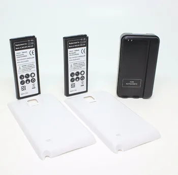 2x 6800mAh EB-BN910BBE Išplėsta Baterijos+3 Pasirinktinai Spalva Atveju+Įkroviklis, Skirtas Samsung Galaxy Note, IV 4 Note4 N910F/H/S/U/L/A/P
