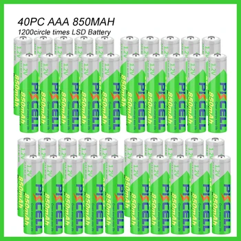 40PC PKCELL1.2v 850mAh AAA baterijos NI-MH Įkraunamos AAA Baterijos, Žemas Savęs Išleidimo 1200 TimesFor Fotoaparato Nuotolinio Valdymo Žaislai