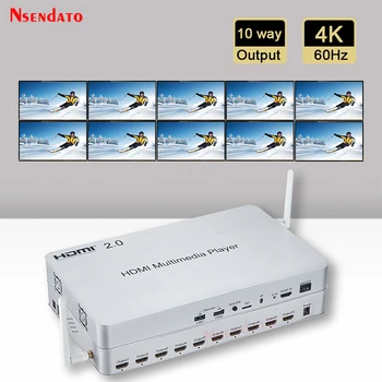 4K 60Hz 10 Būdų, kaip HDMI Multi Media Video Grotuvas HDMI HDR TV Multimedia Hard Drive Vaizdo Streamer 