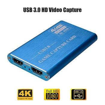 4K HDMI Žaidimas užfiksuoti Kortelės placa de vaizdo USB3.0 1080P Video Grabber hdmi Dongle užfiksuoti kortelės Live Transliacijos Transliacijos