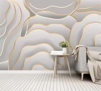 beibehang Užsakymą 3D tapetai mados rose paprastas dailės 3D reljefinis aukso linija šiuolaikinės Šiaurės šalių fone, sienos dekoratyvinis dažymas