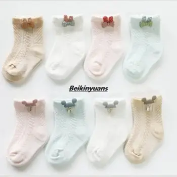 Bew gimęs kojinių vasaros plonas berniukas mergaitė miela vaikiška kojinės kvėpuojantis akių kūdikių kojinės 0 iki 3 metų amžiaus breathble sokken