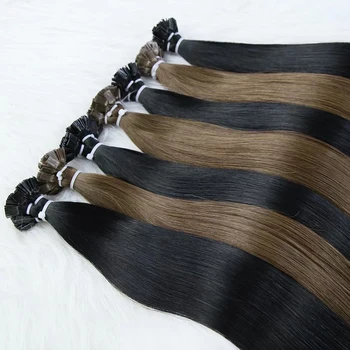 Butas Patarimas Remy Human Hair Extension Šilkiniai Tiesiai #60 Blond iš Anksto Surištų Keratino Nagų Fusion, Plaukų priauginimas Virgin Plaukai 30inch