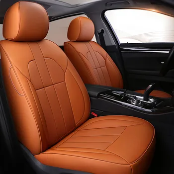 custom 2 vnt priekinės sėdynės, automobilių sėdynės padengti karvės odos odos Volvo XC60 XC90 S60L S90 V40 V60 S60 V70 S40 automobilių reikmenys stilius