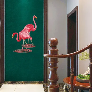 Duxiu Sienų Dangos Siuvinėjimo High-End Flamingo Besiūlių Prieškambario Kambarį Šiaurės Įrašas Lux Stiliaus Restoranas
