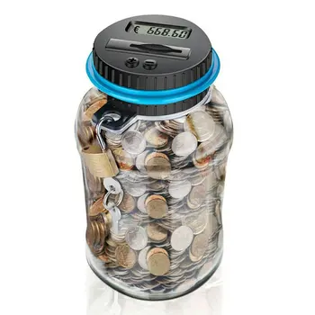 Elektroninis Skaitmeninis Piggy Bank LCD Ekranas Elektroninių Skaičiavimo Monetų Banko Pinigų Taupymo Dėžutė Monetai Jar Counter-Geriausia Dovana USD EURO