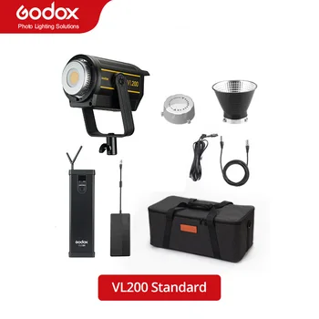 Godox VL200 VL-200 200W 5600K Baltas LED Vaizdo Šviesos Nuolatinį Bowens Mount Studija Šviesos App Parama