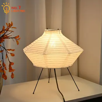 Japonų Dizaineris Wabi-sabi Akari Noguchi Yong Stalo Lempa LED E27 Ryžių Popieriaus Stalas, Šviesos, Gyvenimo/Modelis Kambarys Homestay Miegamasis Tyrimas