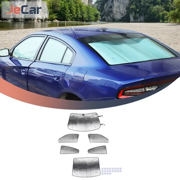 JeCar Aliuminio Folija prekinis, galinis Stiklo skėtį nuo saulės, Automobilio Skydelis nuo Saulės UV Apsauga, Sulankstomas Priekinio stiklo Dangtis Dodge Įkroviklio IKI 2015 m.
