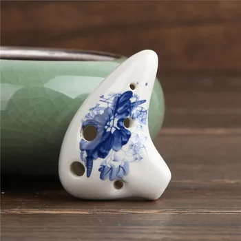 Kreko + Dažytos Amatų, Keramikos 6 Skylę Didelio Žingsnio D Mini Ocarina