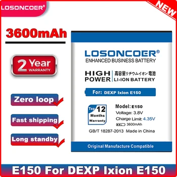 LOSONCOER 3600mAh Už DEXP Ixion E150 Baterija