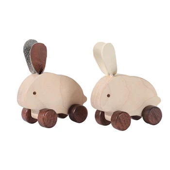 Mediniai Traukti Žaislus Vaikams Kontrolės Žaislas Gyvūnų Formos Rabbit Žaislas Pažinimo Žaislas Automobilis Naujai Gimtadienio Dovana