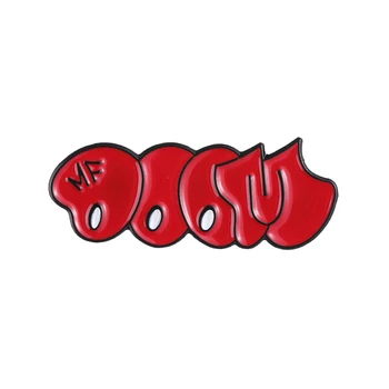 MF Doom Raudonas Burbulas KMD 90-ųjų Hip-Hop Reperis Emalio Pin Atlapas Pin Drabužių Sagės dėl Kuprinė Portfelis Ženklelis Papuošalai