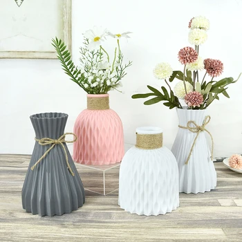 Modernus Gėlių Vaza Balta Rausva Juoda Pilka Imitacija Keramikos Vazonas Vaza 
