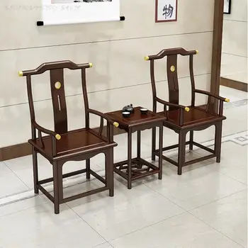 Naujas Kinijos Medžio masyvo Apvalios Kėdutė, Trijų dalių Rinkinys, Guoba Magistro Kėdės Rūmų Pirmininkas Arbatos Stalo Kartu Viešbutis Senovinė Kėdė