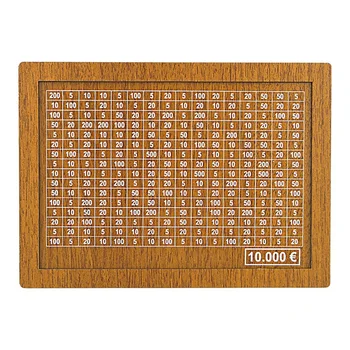 Pinigų Dėžutė (4 Dydžiai) - Daugkartinio naudojimo taupyklė su Pinigais Tikslas ir Numerius Cross10000