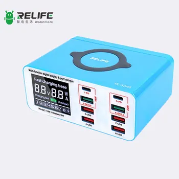RELIFE LR-304S LR-304P SS-304Q 6 Port USB Smart Greito Įkrovimo Stotis LCD Digital Kroviklis, skirtas 