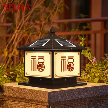 SOURA Lauko Saulės Po Lempa Derliaus Kūrybos Kinijos Ramstis Šviesos diodų (LED atspari Vandeniui IP65 Namų Villa Kiemas