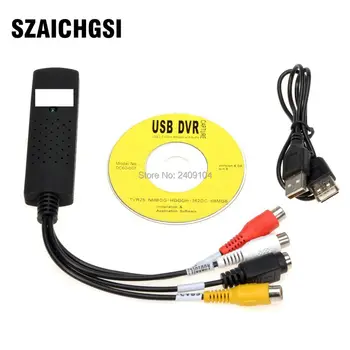 SZAICHGSI USB 2.0 Easycap dc60 TV, DVD, VHS Video Capture Card Garso AV Lengviau Bžūp Adapteris didmeninė 20pcs/daug